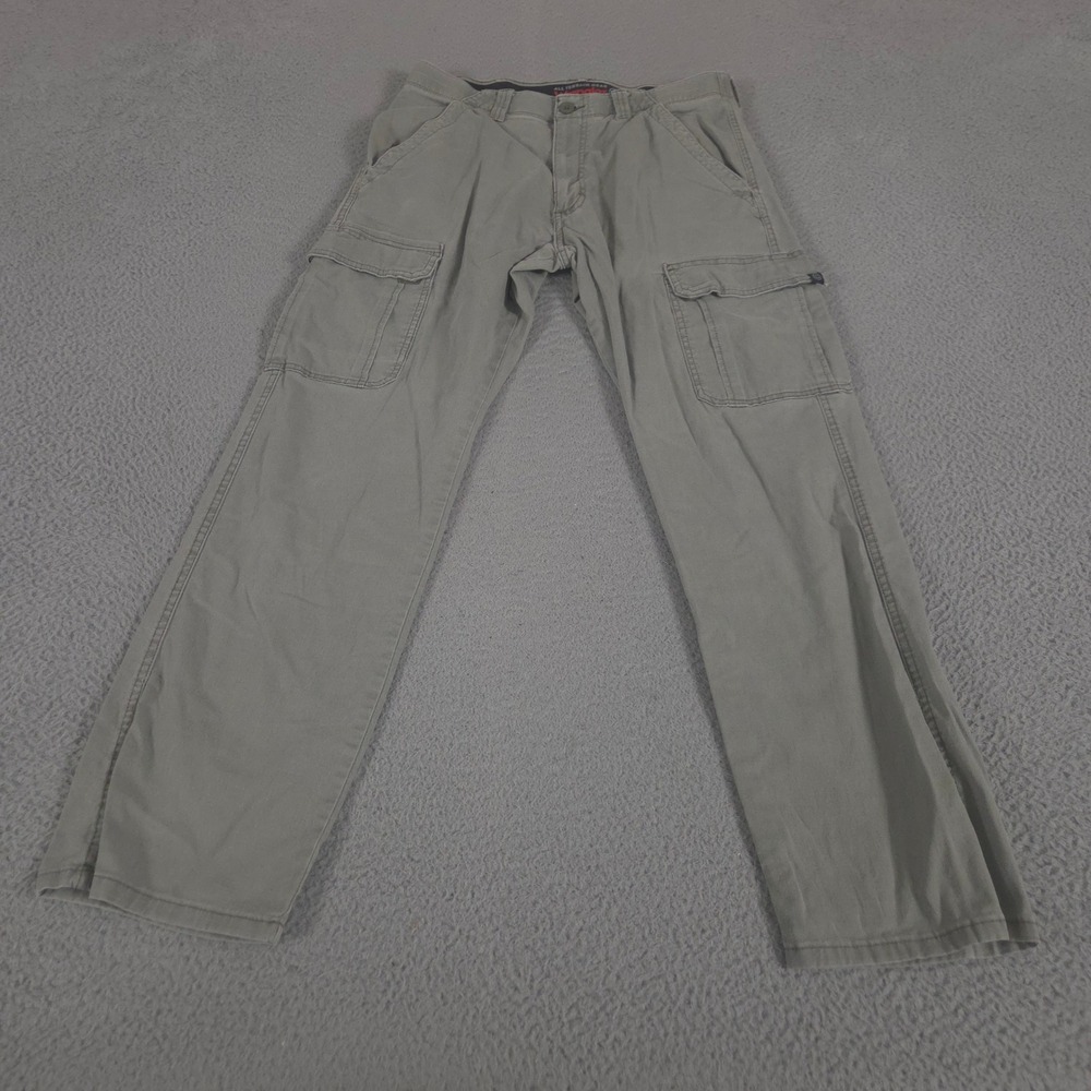Wrangler Pants Mens 32x30 Gray All Terrain Gear Straight Leg Cargo Outdoor ATG